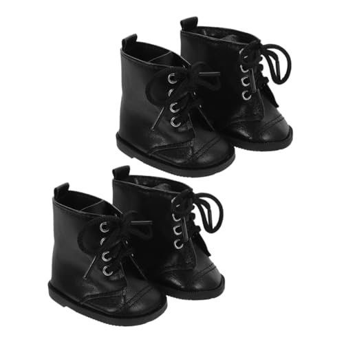 TOBBOMEY 2 Paar Mädchen Puppenstiefel Schuhe Für Puppen Puppenschuhe Minischuhe Miniaturschuhe Stiefel Spielzeugschuhe Für Babypuppen von TOBBOMEY