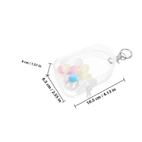 TOBBOMEY 2 STÜCK Transparente Puppen Tragetasche mit Schlüsselanhänger PVC Vitrine für Sammelfiguren Aufbewahrungstasche zum Anhängen und Reisen Sicherer Schutz und Einfache Handhabung von TOBBOMEY