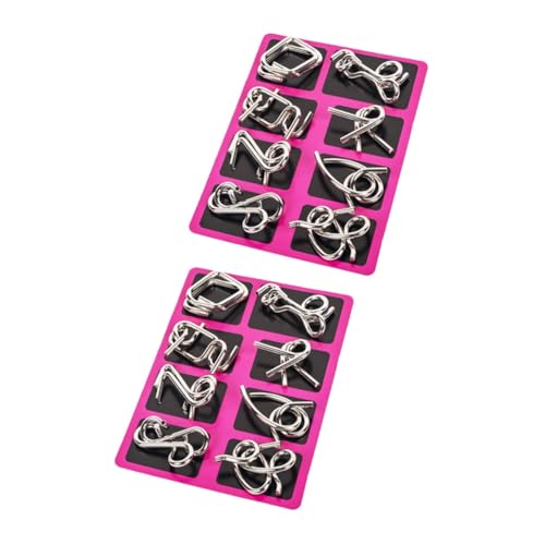 TOBBOMEY 2 Sätze Brain Teaser Ring Puzzle Teiliges Metalldraht Knobelspiel für Erwachsene Konzentration und Fokus Fördernd Einzigartiges für Jungen und Mädchen Verschiedene TOBBOMEY 2 Sätze Brain Teaser Ring Puzzle Teiliges Metalldraht Knobelspiel für Erwachsene Konzentration und Fokus Fördernd Einzigartiges für Jungen und Mädchen Verschiedene von TOBBOMEY