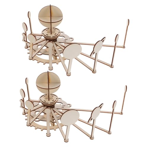 TOBBOMEY 2 Sätze DIY Solar System Modell Kit Holz Puzzle Lernspielzeug für Stem Wissenschaft Experiment Schulprojekte Wohnkultur von TOBBOMEY