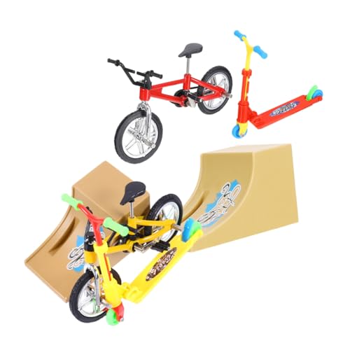 TOBBOMEY 2 Sätze Finger Scooter Ramp Kit Fingertip Sports Toy Mini Fingerboard mit Robustem Kunststoff und Aluminium für Desktop Spaß und Geschicklichkeitstraining TOBBOMEY 2 Sätze Finger Scooter Ramp Kit Fingertip Sports Toy Mini Fingerboard mit Robustem Kunststoff und Aluminium für Desktop Spaß und Geschicklichkeitstraining von TOBBOMEY