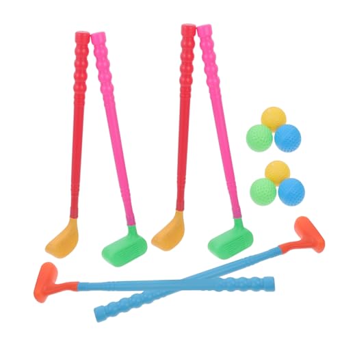TOBBOMEY 2 Sätze Golfset Teiliges Plastik Golfspielzeug mit Schlägern Bällen Leichtes Indoor Outdoor Lernspielzeug zur Motorischer Fähigkeiten Farblich Sortiert für Jungen Zufällige Farbe von TOBBOMEY