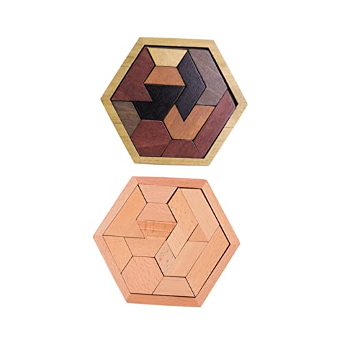 TOBBOMEY 2 Sätze Hexagon Holzpuzzle Montessori Lernspielzeug für Ab Jahren Pädagogisches Waben Tangram Spiel Denkvermögen Feinmotorik und Farberkennung Sicher und Handschonend TOBBOMEY 2 Sätze Hexagon Holzpuzzle Montessori Lernspielzeug für Ab Jahren Pädagogisches Waben Tangram Spiel Denkvermögen Feinmotorik und Farberkennung Sicher und Handschonend von TOBBOMEY