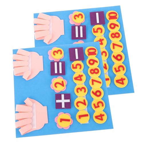 TOBBOMEY 2 Sätze Mathematik Lernspielzeug Additions Subtraktionsspielzeug aus Filz für Kleinkinder Tragbares Einfaches Rechenbrett zur Zahlen Mengenförderung im Kindergarten von TOBBOMEY
