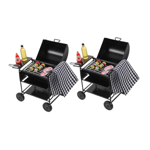 TOBBOMEY 2 Sätze Miniatur Puppenhaus Grill aus Robustem Metall mit Falschem Kompakt und Tragbar für Outdoor und Küchen Simulation Realistisches BBQ Zubehör für Kreatives Rollenspiel TOBBOMEY 2 Sätze Miniatur Puppenhaus Grill aus Robustem Metall mit Falschem Kompakt und Tragbar für Outdoor und Küchen Simulation Realistisches BBQ Zubehör für Kreatives Rollenspiel von TOBBOMEY