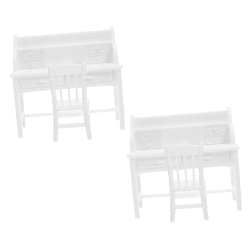 TOBBOMEY 2 Sätze Puppenhaus für Mini-Tisch Miniatur-Klassenzimmermöbel Miniatur-Puppenstubenmöbel und Zubehör Puppenhaus-Miniaturtisch Plastik Weiß TOBBOMEY 2 Sätze Puppenhaus für Mini-Tisch Miniatur-Klassenzimmermöbel Miniatur-Puppenstubenmöbel und Zubehör Puppenhaus-Miniaturtisch Plastik Weiß von TOBBOMEY
