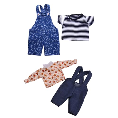 TOBBOMEY 2 Sätze Puppenkleidung Puppen Set doll House Puppenoutfit Puppenbasteln Puppenbekleidung Puppenoverall Mädchen Babypuppen -Outfits Puppenschmuck Puppe kostüm Stoff von TOBBOMEY