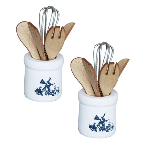 TOBBOMEY 2 Sets Für Ausstellungsutensilien Szenen Küchengeschirr Kinderdekoration Eimerrolle Mit Requisiten Küchenzubehör Mini Kochgeschirr Mikro Miniaturfotografie Kochen Und von TOBBOMEY