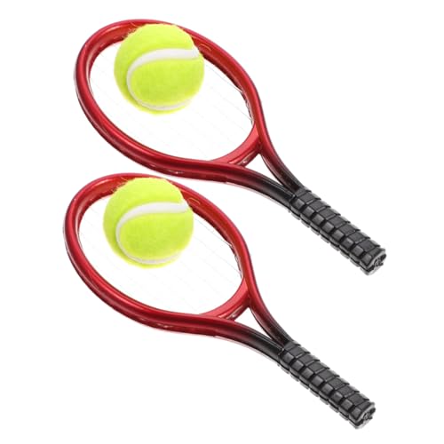 TOBBOMEY 2 Sets Tennisschläger, Tennismodell, Schlägerspielzeug, Tennisparty, Spielzeug Tennisschläger, Tennis Ornament, Tennisparty Dekorationen, Tennis Kuchendekorationen, Puppenhaus TOBBOMEY 2 Sets Tennisschläger, Tennismodell, Schlägerspielzeug, Tennisparty, Spielzeug Tennisschläger, Tennis Ornament, Tennisparty Dekorationen, Tennis Kuchendekorationen, Puppenhaus von TOBBOMEY