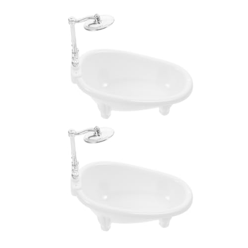 TOBBOMEY 2stücke Puppenbadewanne Mit Dusche Und Wasserhahn Miniatur Badezimmerzubehör Für Puppenhäuser Für Kreatives Spiel Und Realistische Badewannenszenen TOBBOMEY 2stücke Puppenbadewanne Mit Dusche Und Wasserhahn Miniatur Badezimmerzubehör Für Puppenhäuser Für Kreatives Spiel Und Realistische Badewannenszenen von TOBBOMEY