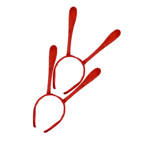 TOBBOMEY 2 Stück Bienen stirnband Rot Cosplay Party Haarreif Leicht Bequem Erwachsene Festliche Kopfbedeckung von TOBBOMEY