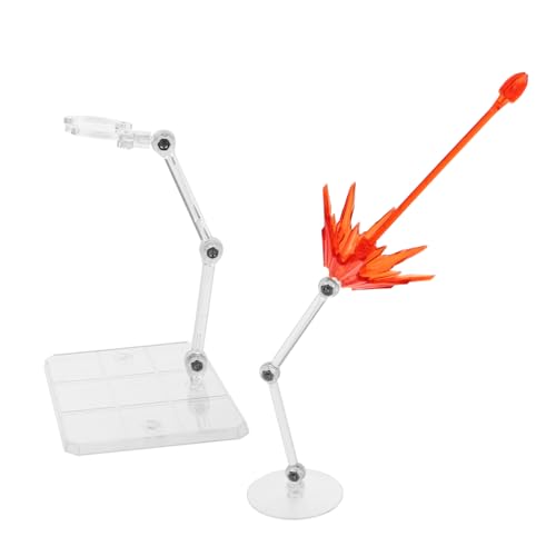 TOBBOMEY 2 Stück Energiemodell Figurenständer, Actionfigurenhalter, Actionfigurenbasis, Feuereffekte Für Actionfiguren, Bjd Ständer, Popkultur Figurenständer, Kleiner Modellständer, Modell von TOBBOMEY