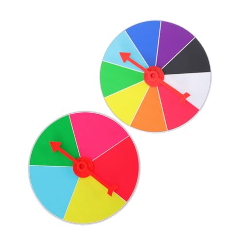 TOBBOMEY 2 Stück Glücksspiel Preisrad Teiliges PVC Langlebiges Kompaktes Drehrad für Kinderparty Zubehör und Lotteriespiele Praktisches Einfach zu Bedienendes Partyspielzeug von TOBBOMEY