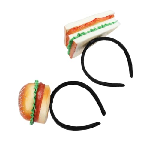 TOBBOMEY 2 Stück Hamburgerbrötchen Stirnband, Sandwich Kostüm, Hot Dog Stirnband, Hamburger Hut, Hamburger Kostüm Für Kinder, Fast Food Kostüm, Hamburger Kostüm Für Erwachsene, Halloween TOBBOMEY 2 Stück Hamburgerbrötchen Stirnband, Sandwich Kostüm, Hot Dog Stirnband, Hamburger Hut, Hamburger Kostüm Für Kinder, Fast Food Kostüm, Hamburger Kostüm Für Erwachsene, Halloween von TOBBOMEY