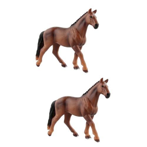 TOBBOMEY 2 Stück Hannover Pferdemodell, Kognitives Modell, Pferdedekor Für Den Innenbereich, Kunststoff Pferdefigur, Kinderspielzeug, Pferdeschmuck, Kinderspielzeug, Simulationspferd, von TOBBOMEY