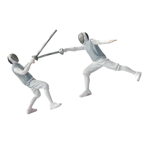 TOBBOMEY 2 Stück Maßstab Fechter Figuren Handbemalt Resin Miniatur Menschen für Diorama Szenen Modellbau Zubehör TOBBOMEY 2 Stück Maßstab Fechter Figuren Handbemalt Resin Miniatur Menschen für Diorama Szenen Modellbau Zubehör von TOBBOMEY