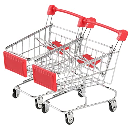 TOBBOMEY 2 Stück Mini Einkaufswagen, Supermarktwagen, Aufbewahrungsspielzeug, Supermarkt Handwagen, Metall Einkaufswagen, Spielzeug, Miniatur Aufbewahrungs Supermarktwagen, Kinder TOBBOMEY 2 Stück Mini Einkaufswagen, Supermarktwagen, Aufbewahrungsspielzeug, Supermarkt Handwagen, Metall Einkaufswagen, Spielzeug, Miniatur Aufbewahrungs Supermarktwagen, Kinder von TOBBOMEY