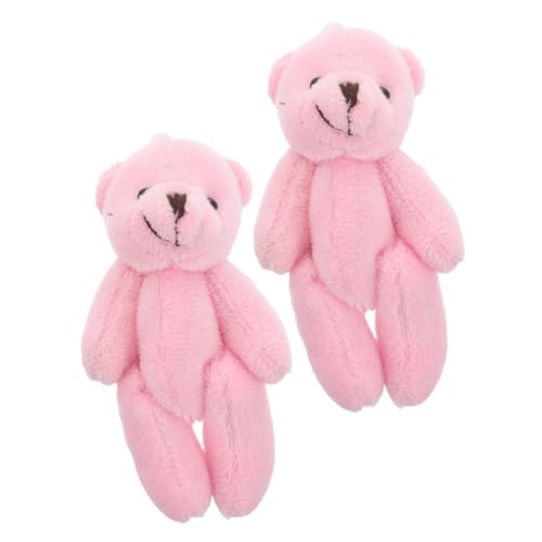 TOBBOMEY 2 Stück Mini Plüschbär Kuscheltier für Puppenhaus Kindgerechtes Realistisches Stofftier Sammelfigur und Bastelprojekt Fördert Kreativität und Fantasie bei Kindern von TOBBOMEY