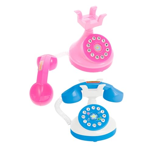 TOBBOMEY 2 Stück Mini Telefon Spielzeug, Gefälschte Telefone, Kindertelefon Spielzeug, Vintage Telefon, Kindertelefon Spielzeug, Rollenspiel Telefon, Kleinkind Mädchen Spielzeug, von TOBBOMEY