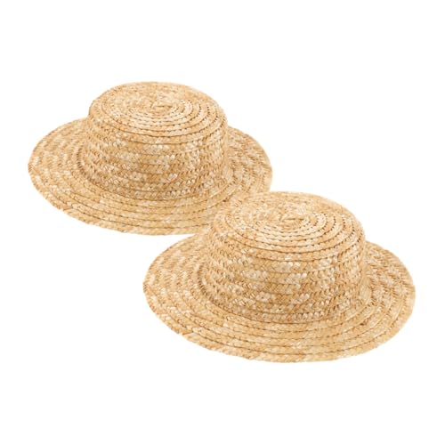 TOBBOMEY 2 Stück Mini-strohhüte: Winzige Miniatur-gewebehüte Für Puppen, Mützen, Handgefertigtes Puppenzubehör, Kleiner Strohhut, Runder Zylinder, DIY-bastelarbeiten, Heimdekoration, TOBBOMEY 2 Stück Mini-strohhüte: Winzige Miniatur-gewebehüte Für Puppen, Mützen, Handgefertigtes Puppenzubehör, Kleiner Strohhut, Runder Zylinder, DIY-bastelarbeiten, Heimdekoration, von TOBBOMEY