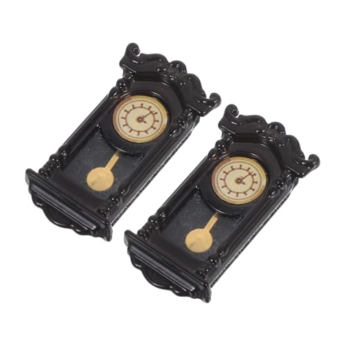 TOBBOMEY 2 Stück Miniatur Wanduhr Vintage Retro Stil Drehbare Miniaturmöbel Detailreiche Puppenhaus Deko Kleine Wanduhren für Sammler TOBBOMEY 2 Stück Miniatur Wanduhr Vintage Retro Stil Drehbare Miniaturmöbel Detailreiche Puppenhaus Deko Kleine Wanduhren für Sammler von TOBBOMEY