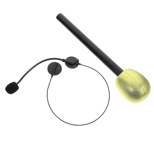 TOBBOMEY 2 Stück Promi Anzieh Headset Requisitenkopf, Mikrofon Kostüm Requisite, Gefälschtes Headset Mikrofon, Spielzeug Mikrofon Requisitenkopf, Mikrofon Requisiten Headset, Kostüm von TOBBOMEY
