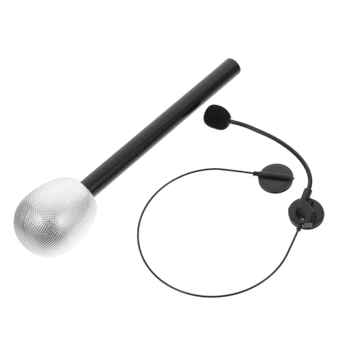 TOBBOMEY 2 Stück Promi Verkleidungsmikrofon, Partygeschenk, Konzertzubehör, Sängerkostüm Für Kinder, Mikrofon, Halloween Mikrofon Requisite, Headset, Mikrofon Requisiten, Mikrofon von TOBBOMEY