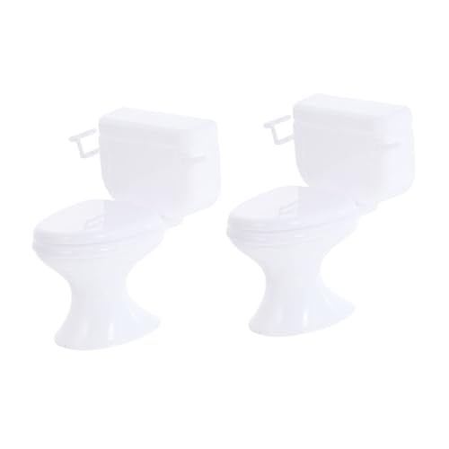 TOBBOMEY 2 Stück Puppenhaus Miniatur Toilette Weiß Bad Möbel Langlebiges DIY Dekorationsmodell für Spielhaus Realistische Miniatur Badezimmer Ausstattung TOBBOMEY 2 Stück Puppenhaus Miniatur Toilette Weiß Bad Möbel Langlebiges DIY Dekorationsmodell für Spielhaus Realistische Miniatur Badezimmer Ausstattung von TOBBOMEY