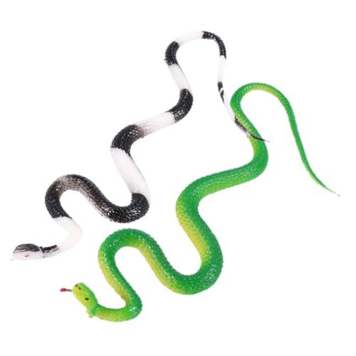 TOBBOMEY 2 Stück Realistische Simulation Schlangenfigur aus Langlebigem Weichem Material Detailgetreu Gestaltet als Dekofigur für Garten Party und Halloween Flexible Tiernachbildung für von TOBBOMEY
