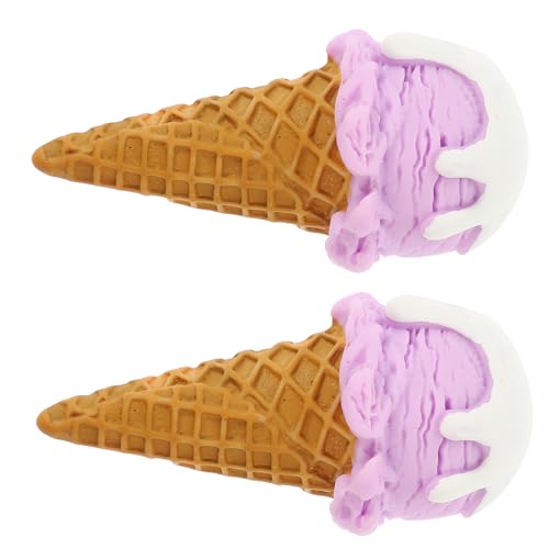 TOBBOMEY 2 Stück Simulierte Eiscremeform, Gefälschtes, Künstliche Eiscreme Requisiten, Realistisches, Künstliches Eiscreme Ornament, Eiscreme Modellierfigur, Simuliertes Eiscreme Modell von TOBBOMEY