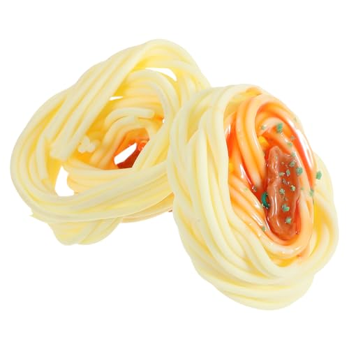 TOBBOMEY 2 Stück Simulierte Nudelspielzeug Spaghetti-Nudeln künstliche Nahrung Realistisches Lebensmittelmodell Simulation Nudeln Künstliche Spaghetti-Modelle Nudeln Spaghetti PVC TOBBOMEY 2 Stück Simulierte Nudelspielzeug Spaghetti-Nudeln künstliche Nahrung Realistisches Lebensmittelmodell Simulation Nudeln Künstliche Spaghetti-Modelle Nudeln Spaghetti PVC von TOBBOMEY