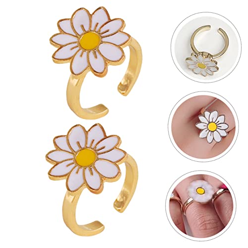 TOBBOMEY 2 Stück Stressabbau Ring Drehbarer Fidget Ring aus Langlebigem Material Lustiger Drehring für Erwachsene Angstlinderndes Schmuckspielzeug zur Stressreduktion Verstellbare TOBBOMEY 2 Stück Stressabbau Ring Drehbarer Fidget Ring aus Langlebigem Material Lustiger Drehring für Erwachsene Angstlinderndes Schmuckspielzeug zur Stressreduktion Verstellbare von TOBBOMEY