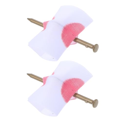 TOBBOMEY 2 Stück Teiliges Blutiges Nagel prankspielzeug mit Realistischem Nagel durch Finger Sichere Materialien Gruselige Halloween Requisite für Streichliebhaber TOBBOMEY 2 Stück Teiliges Blutiges Nagel prankspielzeug mit Realistischem Nagel durch Finger Sichere Materialien Gruselige Halloween Requisite für Streichliebhaber von TOBBOMEY
