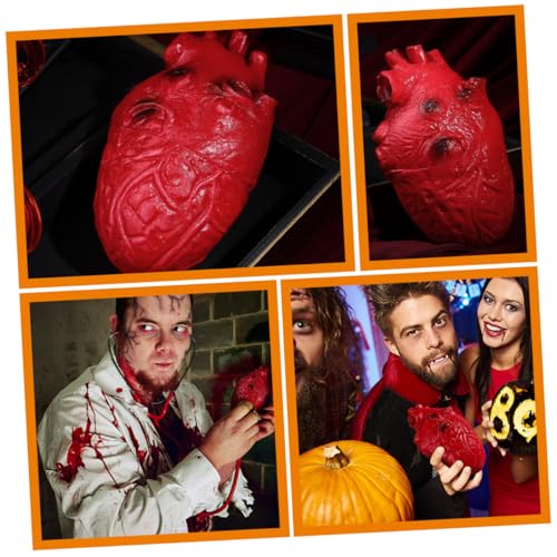 TOBBOMEY 2 Stück Teiliges Halloween Deko Herz Requisiten Realistisch Blutige Organe Gruselig für Horror Haunted House Party Innen Außen Bühne TOBBOMEY 2 Stück Teiliges Halloween Deko Herz Requisiten Realistisch Blutige Organe Gruselig für Horror Haunted House Party Innen Außen Bühne von TOBBOMEY