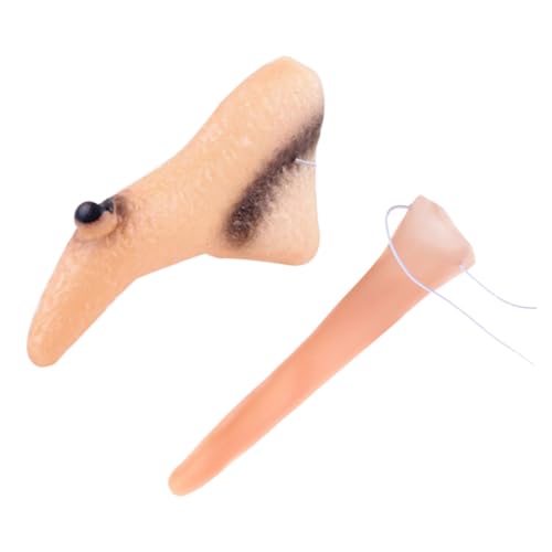 TOBBOMEY 2 Stück Teiliges Hexennasen Halloween Deko Zubehör Realistisch Langlebig Wiederverwendbar für Kostüm Party Karneval Erwachsene von TOBBOMEY