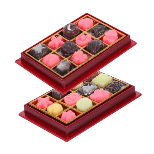 TOBBOMEY 2 Stück Teiliges Künstliche Schokoladenmodelle Realistische Miniatur Dessert Dekorationen für Puppenhaus DIY Bastelprojekte Vielseitige Halloween und Fotorequisiten von TOBBOMEY