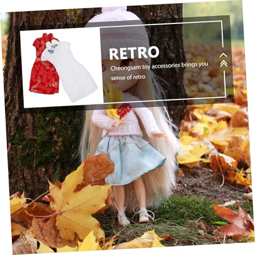 TOBBOMEY 2 Stück Teiliges Puppen Cheongsam aus Weichem Strapazierfähigem Material Waschbar Dekoratives Kompaktes Design Passend für Puppen als Geschenk und Spielzubehör TOBBOMEY 2 Stück Teiliges Puppen Cheongsam aus Weichem Strapazierfähigem Material Waschbar Dekoratives Kompaktes Design Passend für Puppen als Geschenk und Spielzubehör von TOBBOMEY