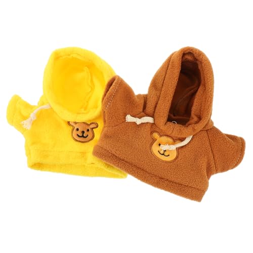 TOBBOMEY 2 Stück Teiliges Puppenkleidungsset für Teddybären Strapazierfähige Bequeme Plüschtiere Kleidung Niedliche Gelbe und Braune Sweatshirts Geeignet für Sammler TOBBOMEY 2 Stück Teiliges Puppenkleidungsset für Teddybären Strapazierfähige Bequeme Plüschtiere Kleidung Niedliche Gelbe und Braune Sweatshirts Geeignet für Sammler von TOBBOMEY