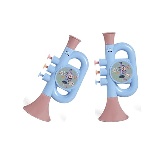 TOBBOMEY 2 Stück Teiliges Wasserspielzeug Trompete Wasserpistole Abs Material Musikinstrument für Schwimmbad Strand Spiel Spaß Sommer Poolparty von TOBBOMEY