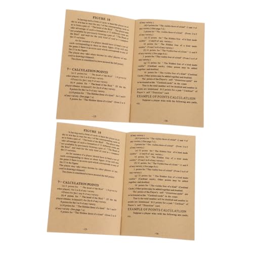 TOBBOMEY Komplettes Mahjong-Handbuch 2-teiliges Set Englisches Mahjong-tutorialbuch Regeln Anweisungen von TOBBOMEY