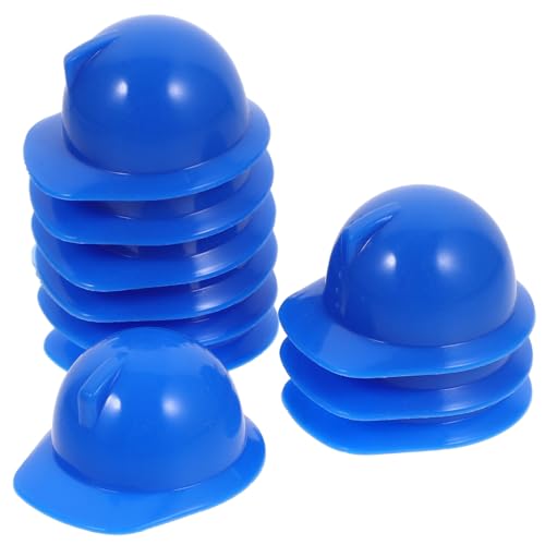 TOBBOMEY 20 Stck Teiliges Miniatur Puppen Schutzhelme aus Kunststoff Lebensechte Bauhelm Modelle Sicher Glatt und Handfreundlich Geeignet für Puppenkleidung und Dekoration Langlebig und von TOBBOMEY