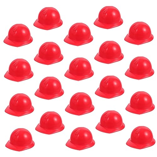 TOBBOMEY Puppen-schutzhelm-set – 20-teiliger Mini-puppen-bauhelm Kunststoff-schutzhelm Für Kinder Dekoratives Puppen-ankleidespielzeug von TOBBOMEY