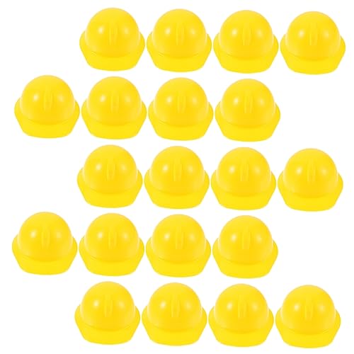TOBBOMEY 20 Stk Spielzeughelm kleiner Hut Miniatur-Konstruktionsspielzeug Mini-Puppen DIY-Hüte doll accessories Puppenkleidung Bauhut für Minipuppen Plastikpuppenhelme Abs Yellow TOBBOMEY 20 Stk Spielzeughelm kleiner Hut Miniatur-Konstruktionsspielzeug Mini-Puppen DIY-Hüte doll accessories Puppenkleidung Bauhut für Minipuppen Plastikpuppenhelme Abs Yellow von TOBBOMEY