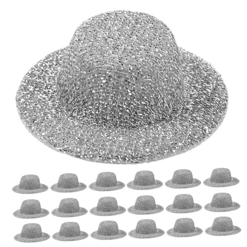 TOBBOMEY 20 Stück Miniatur Jazz Hüte Silber Miniaturhut Bastelhut Mini Dekoration Puppenhut für DIY Projekte Partydeko und Puppenhaus Zubehör Zarte Kleine Hüte aus Formstabilem Material TOBBOMEY 20 Stück Miniatur Jazz Hüte Silber Miniaturhut Bastelhut Mini Dekoration Puppenhut für DIY Projekte Partydeko und Puppenhaus Zubehör Zarte Kleine Hüte aus Formstabilem Material von TOBBOMEY