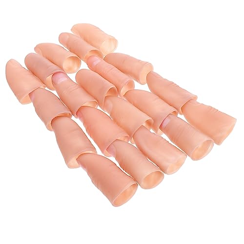 TOBBOMEY 20 Stück Simulation Von Requisiten Bühnenauftritt Requisiten Bühnenauftritt Gefälschte Finger Zaubertrick Requisiten Künstliche Fingerspitzen Zaubertricks Zauberdaumen von TOBBOMEY