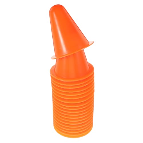 TOBBOMEY 20 Stück Teiliges Kleine Trainingskegel für Skating und Fußball Stapelbare Bunte Agility markierungskegel mit Flachem Boden Stabile Halbfeste Kunststoffkegel für Sport von TOBBOMEY