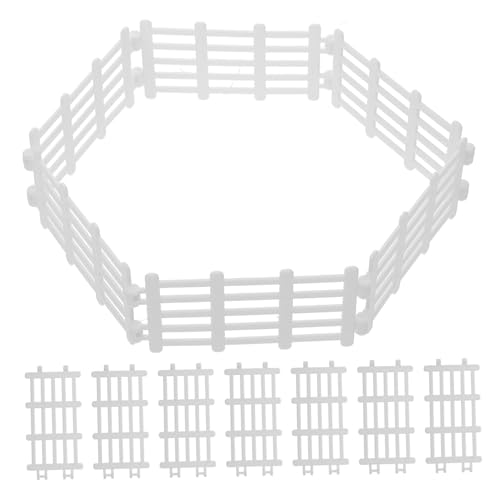 TOBBOMEY 20 Stück Teiliges Miniatur Farmzaun Weiße Kunststoff Paneele Realistische Sandtisch Dekoration DIY Mikrolandschaft Geeignet für Puppenhäuser und Modellbau Langlebig und TOBBOMEY 20 Stück Teiliges Miniatur Farmzaun Weiße Kunststoff Paneele Realistische Sandtisch Dekoration DIY Mikrolandschaft Geeignet für Puppenhäuser und Modellbau Langlebig und von TOBBOMEY
