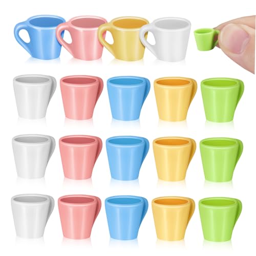 TOBBOMEY 20 Stück Teiliges Miniatur Puppenhaus Dekoration Feine Handarbeit Farbenfrohe Mini Becher Für DIY Landschaften Und Puppenhaus Zubehör TOBBOMEY 20 Stück Teiliges Miniatur Puppenhaus Dekoration Feine Handarbeit Farbenfrohe Mini Becher Für DIY Landschaften Und Puppenhaus Zubehör von TOBBOMEY