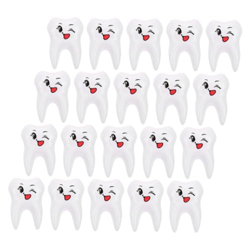 TOBBOMEY 20 Stück Zahnspielzeug, Kinderzähne, Spielzeug, DIY Mini Zähne, Plastikzähne, Künstliche Zähne Für Anhänger, Kinder, Kleine Zähne, Charms, Künstliche Zähne, Modell, Künstliche von TOBBOMEY
