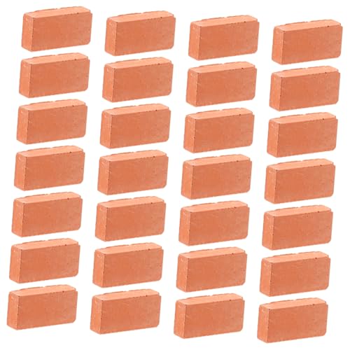 TOBBOMEY 200 Stück Maßstab Leichte Sichere Bausteine aus Premium Argil für DIY Puppenhaus Sandtisch Dekoration Basteln Kreative Spielzeugsteine von TOBBOMEY